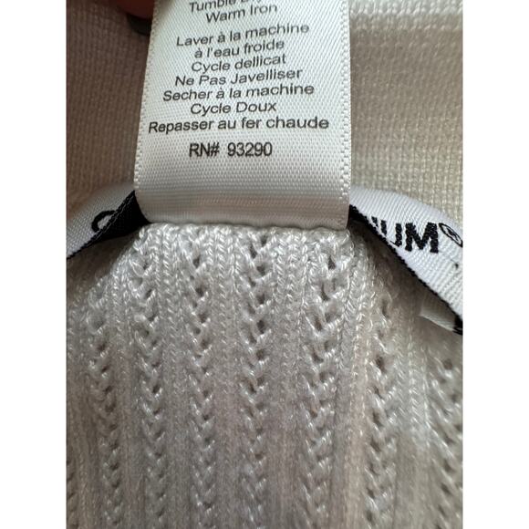 New COTTON EMPORIUM Women's White Collar Placket Polo Top Size M - Picture 5 of 5